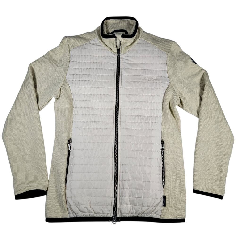 Holebrook Sweden Mimmi Full Zip Windproof Jacket Womens Medium Cream Knit Ivory